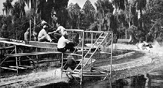 [Photo of filming at Cypress Gardens]