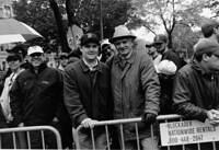 My father and I at the 2004 World Series parade (10/30/2004) - taken by a policeman who, despite being very friendly, couldn't hold the camera straight