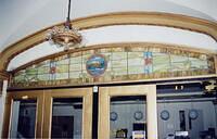 Some of the stained-glass artwork in the outer lobby (August, 2002)